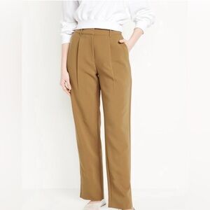 Old Navy High Waisted Wide Leg Taylor Trouser in Camel, petite medium, EUC